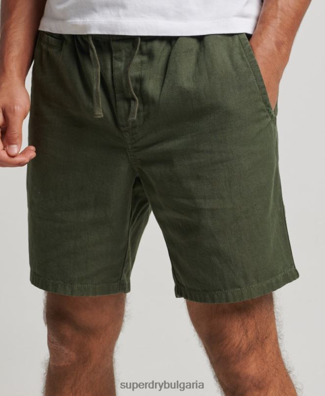 Superdry облекло N00H291 каки мъже винтидж пребоядисани шорти