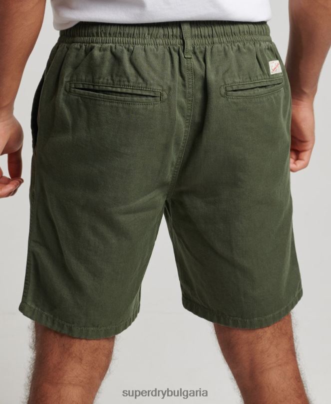 Superdry облекло N00H291 каки мъже винтидж пребоядисани шорти