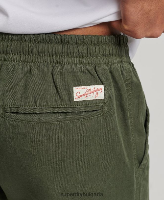 Superdry облекло N00H291 каки мъже винтидж пребоядисани шорти