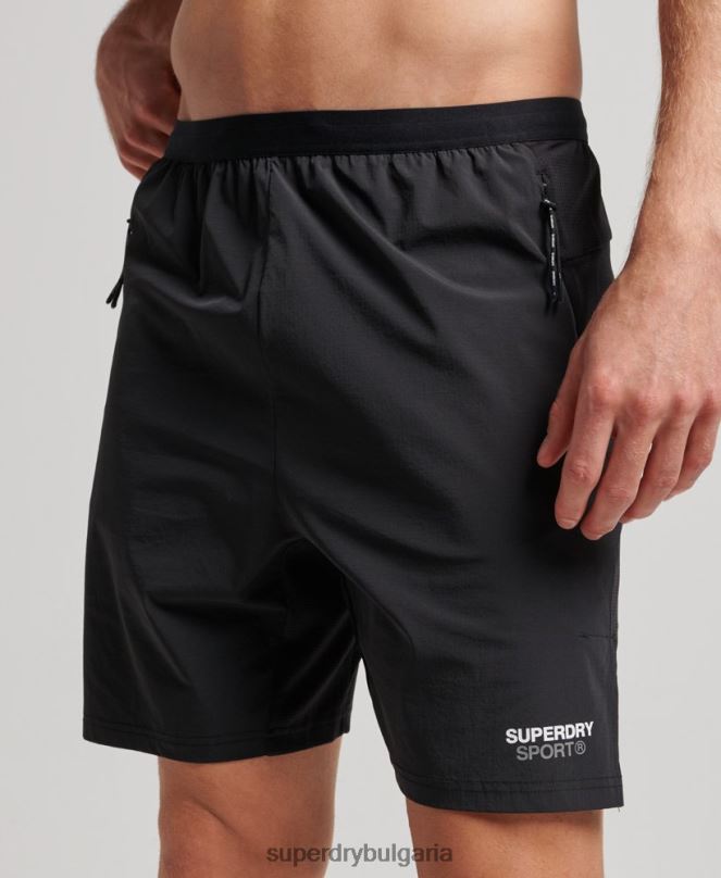 Superdry облекло N00H292 черен мъже влак хибридни шорти