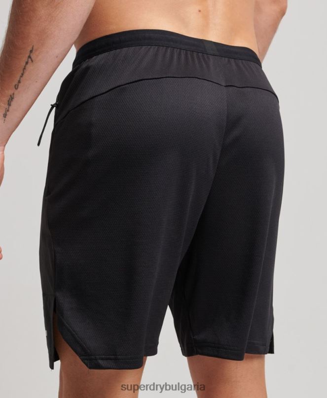 Superdry облекло N00H292 черен мъже влак хибридни шорти