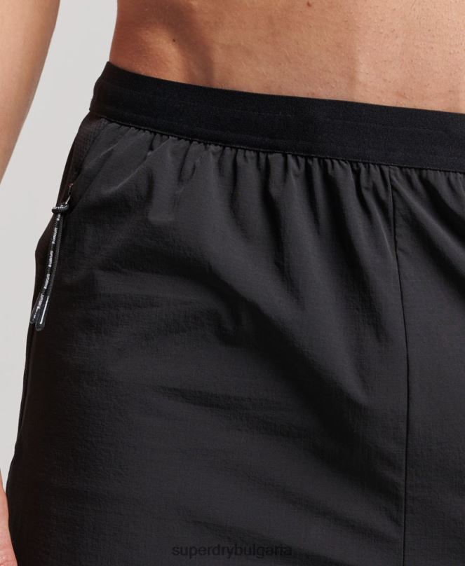 Superdry облекло N00H292 черен мъже влак хибридни шорти