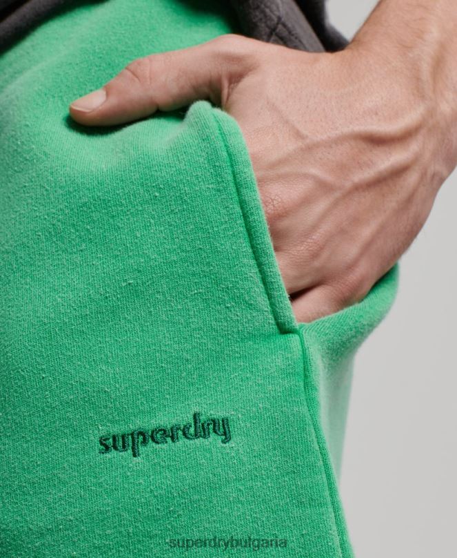Superdry облекло N00H295 зелено мъже винтидж марки шорти