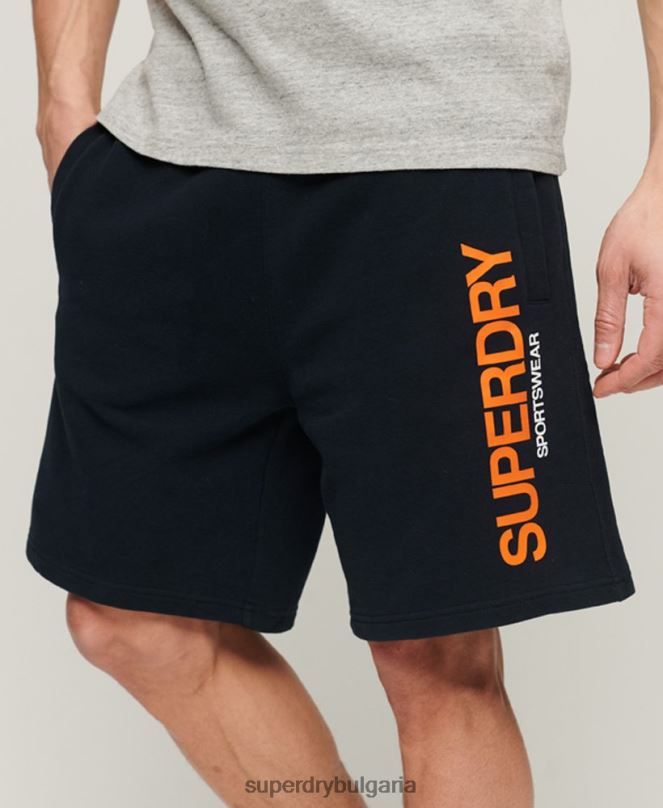 Superdry облекло N00H296 военноморски флот мъже спортни широки шорти