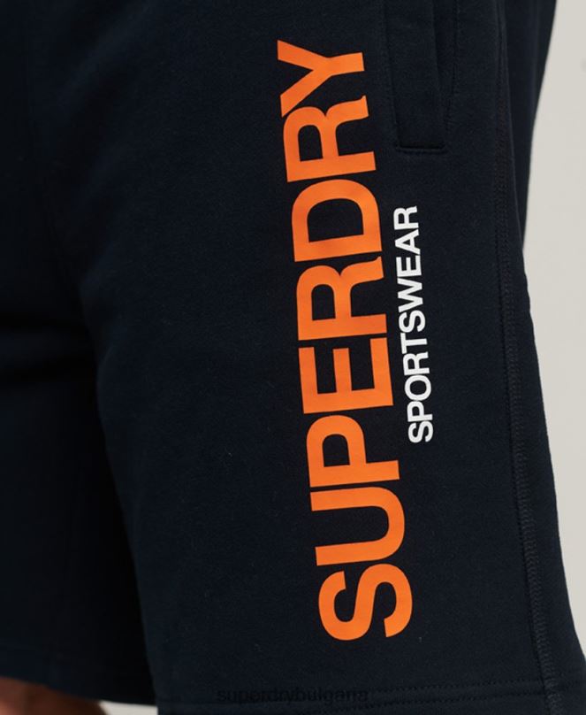 Superdry облекло N00H296 военноморски флот мъже спортни широки шорти