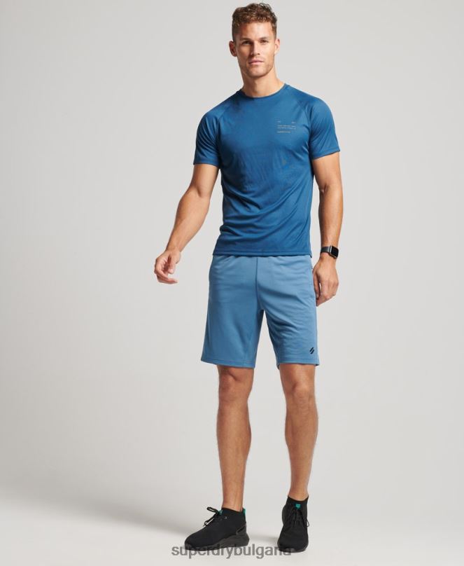 Superdry облекло N00H298 син мъже основни спокойни шорти