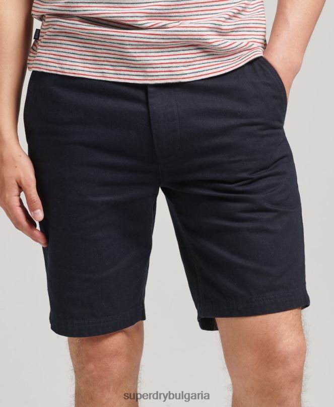 Superdry облекло N00H306 военноморски флот мъже ретро офицерски чино шорти