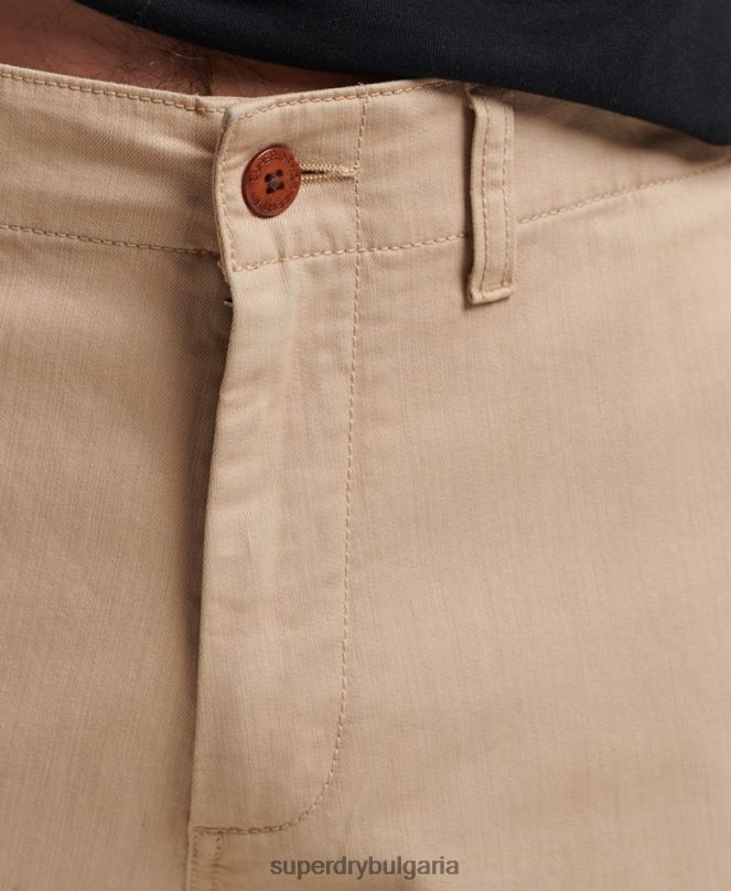 Superdry облекло N00H307 сметана мъже ретро офицерски чино шорти