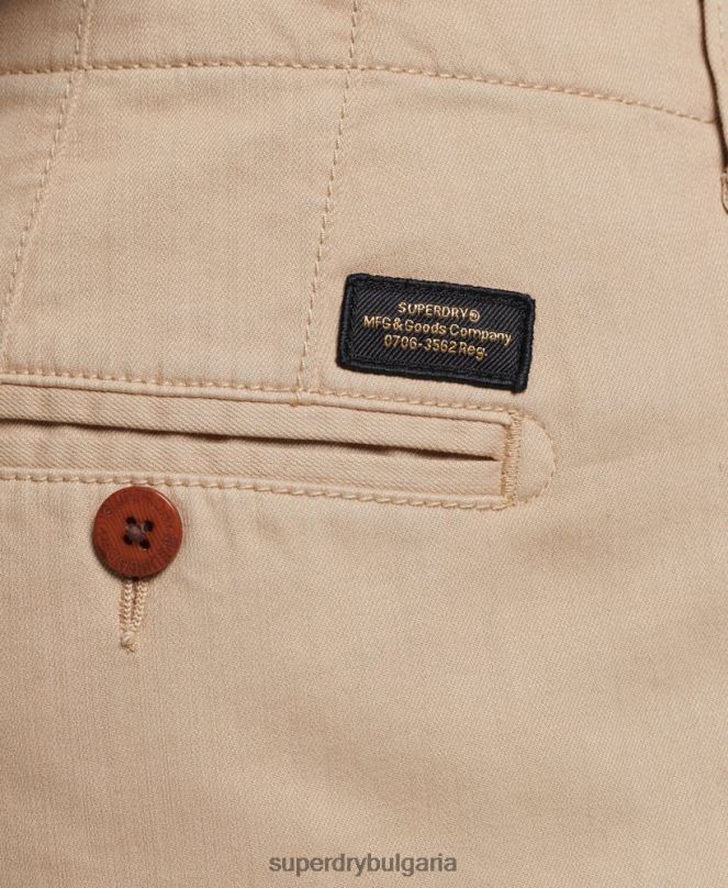 Superdry облекло N00H307 сметана мъже ретро офицерски чино шорти