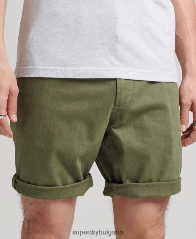 Superdry облекло N00H312 каки мъже ретро офицерски чино шорти