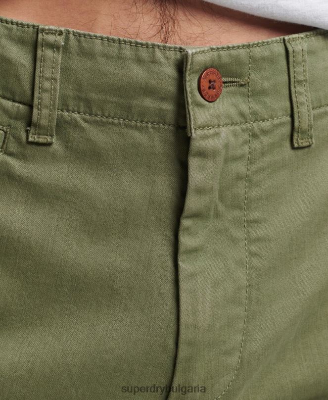 Superdry облекло N00H312 каки мъже ретро офицерски чино шорти