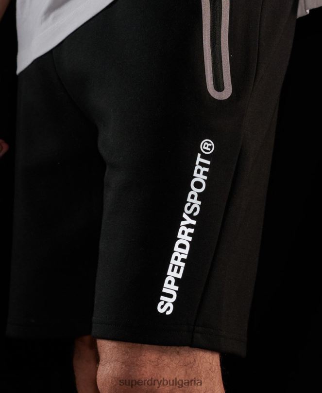 Superdry облекло N00H315 черен мъже гимтек шорти