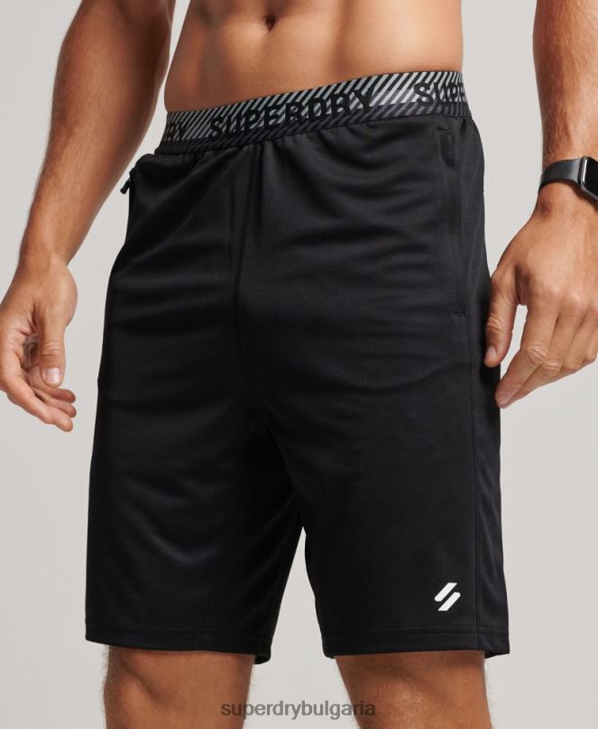 Superdry облекло N00H316 черен мъже основни спокойни шорти
