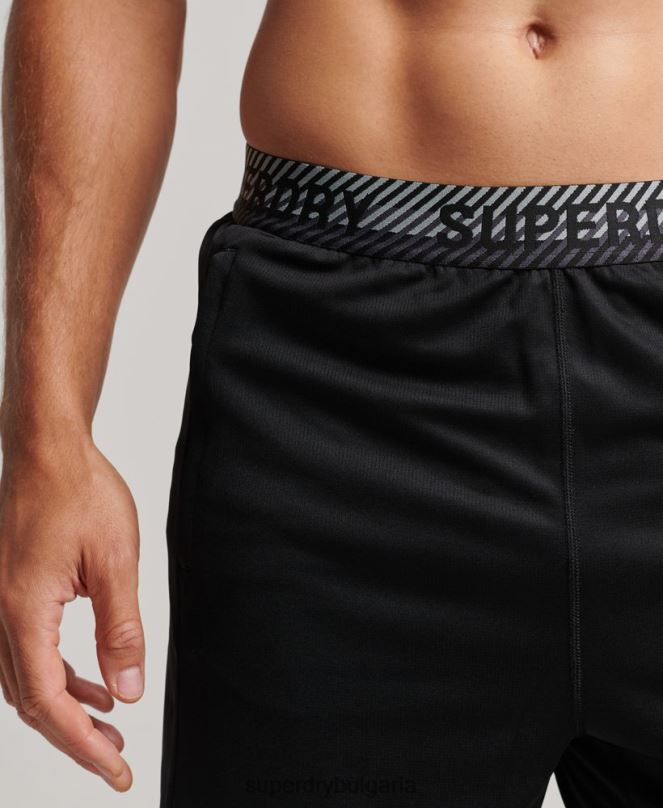 Superdry облекло N00H316 черен мъже основни спокойни шорти