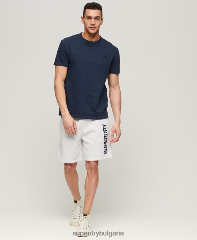 Superdry облекло N00H321 сиво мъже спортни широки шорти