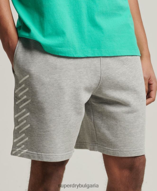 Superdry облекло N00H323 сиво мъже кодови спортни шорти