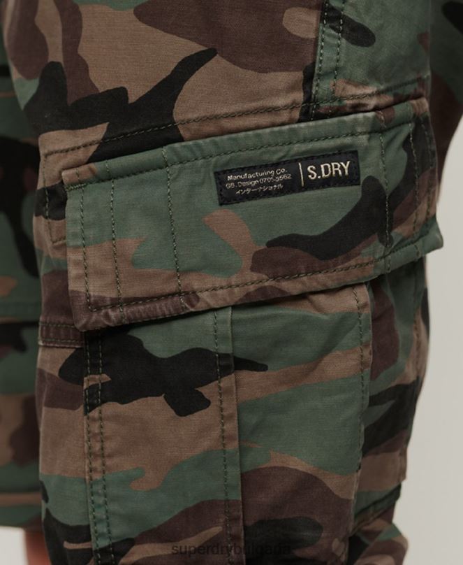 Superdry облекло N00H325 зелено мъже карго панталони от органичен памук