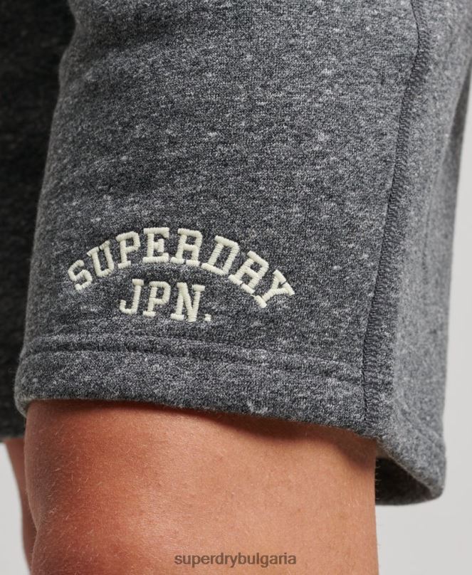 Superdry облекло N00H332 тъмно сив мъже ретро спортни шорти за фитнес