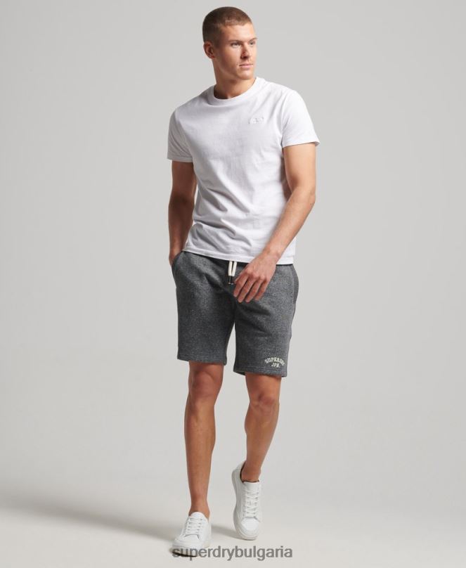 Superdry облекло N00H332 тъмно сив мъже ретро спортни шорти за фитнес