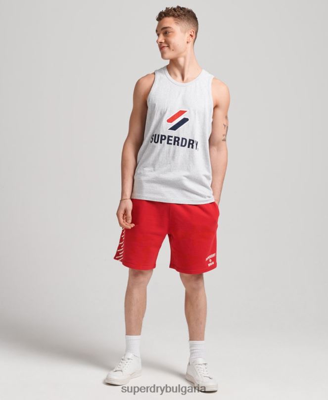 Superdry облекло N00H338 червен мъже кодови спортни шорти