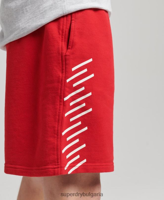 Superdry облекло N00H338 червен мъже кодови спортни шорти