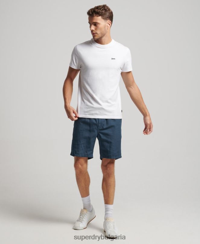 Superdry облекло N00H33 син мъже винтидж пребоядисани шорти