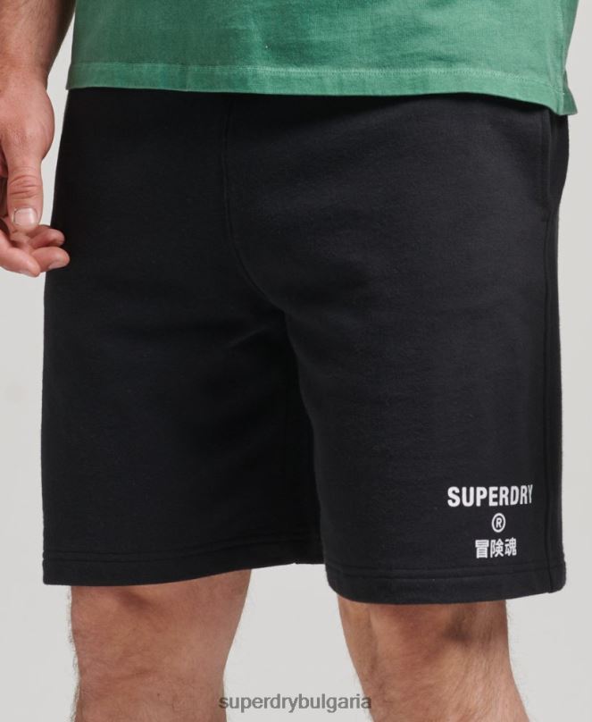 Superdry облекло N00H347 черен мъже кодови спортни шорти