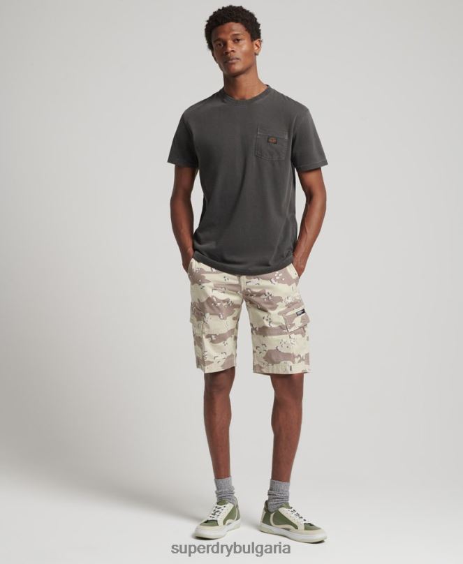 Superdry облекло N00H353 каки мъже основни карго шорти