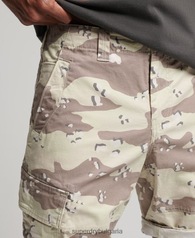 Superdry облекло N00H353 каки мъже основни карго шорти