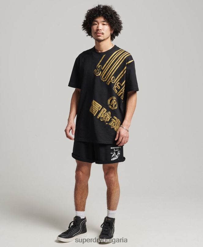 Superdry облекло N00H354 черен мъже x излишни шорти от трико