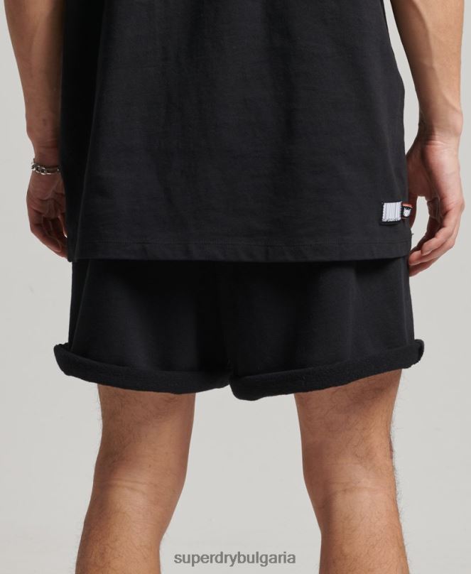 Superdry облекло N00H354 черен мъже x излишни шорти от трико
