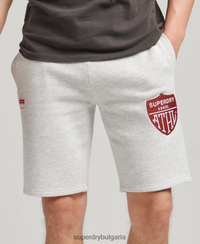 Superdry облекло N00H362 светло сив мъже винтидж спортни шорти