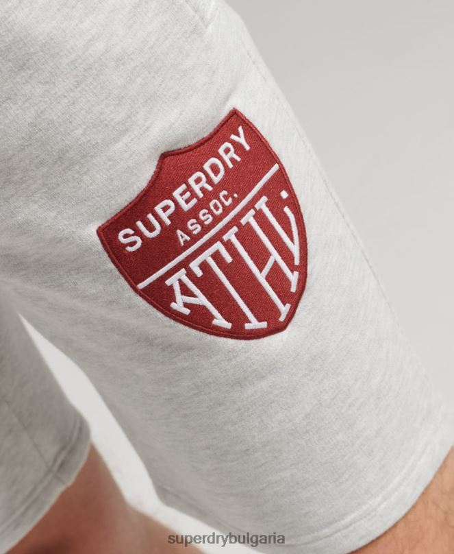 Superdry облекло N00H362 светло сив мъже винтидж спортни шорти