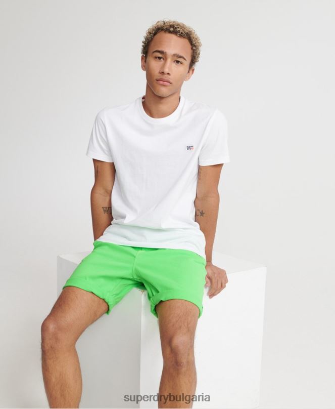 Superdry облекло N00H364 зелено мъже изгорели на слънце къси чино панталони