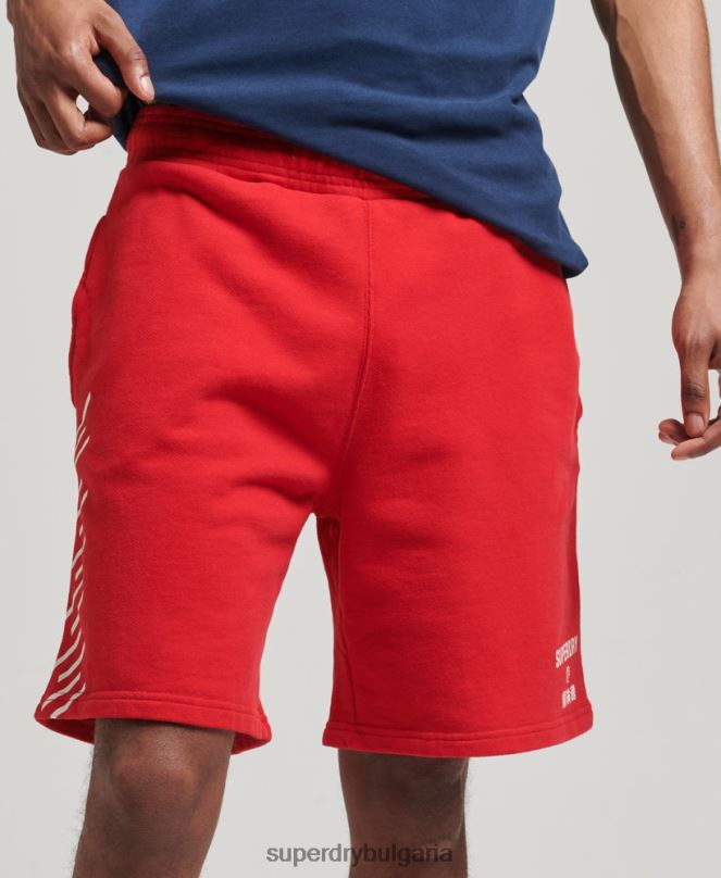Superdry облекло N00H367 червен мъже кодови спортни шорти