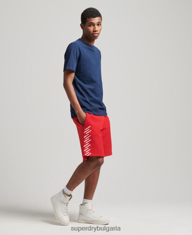 Superdry облекло N00H367 червен мъже кодови спортни шорти