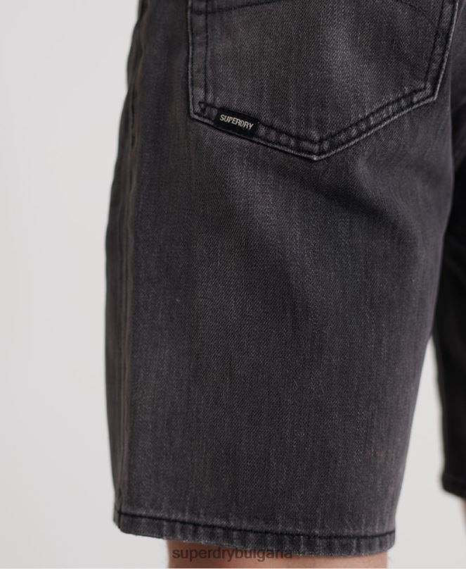 Superdry облекло N00H370 черен мъже 05 заострени къси панталони conor
