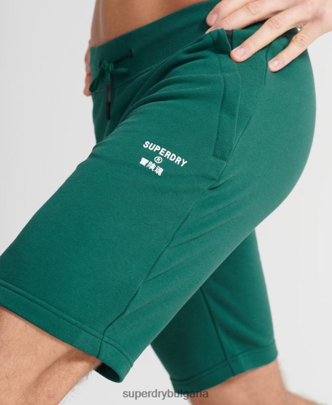 Superdry облекло N00H371 зелено мъже тренировъчни спортни шорти