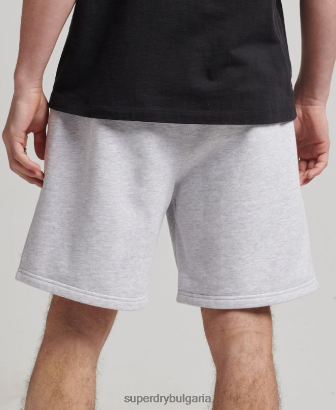 Superdry облекло N00H374 сиво мъже суичъри с кодова апликация