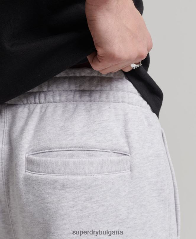 Superdry облекло N00H374 сиво мъже суичъри с кодова апликация