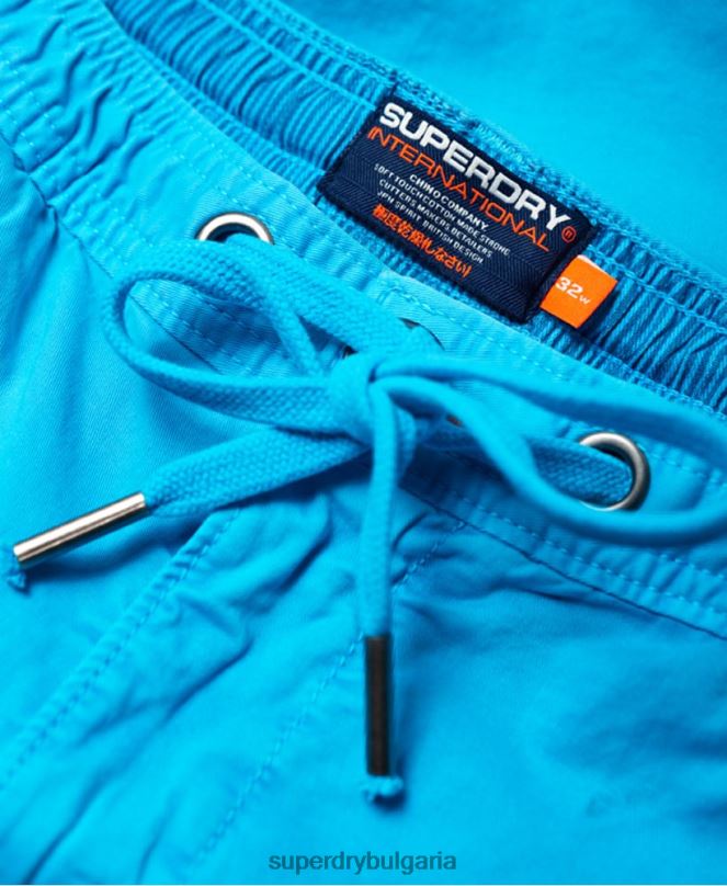 Superdry облекло N00H376 светло синьо мъже изпепелени от слънцето шорти