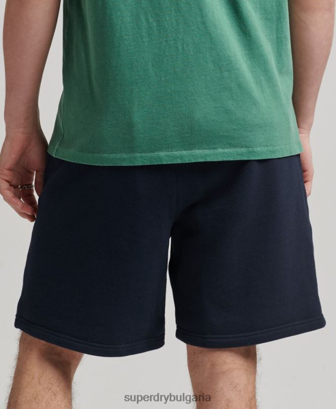 Superdry облекло N00H380 военноморски флот мъже суичъри с кодова апликация