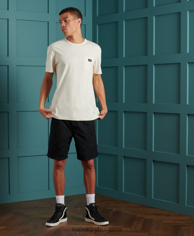 Superdry облекло N00H382 черен мъже товарни къси панталони