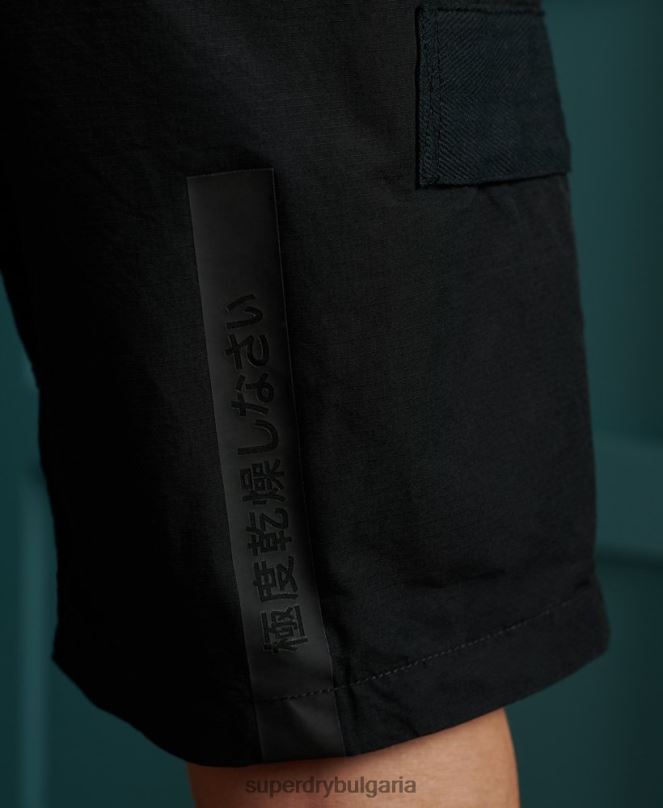 Superdry облекло N00H382 черен мъже товарни къси панталони