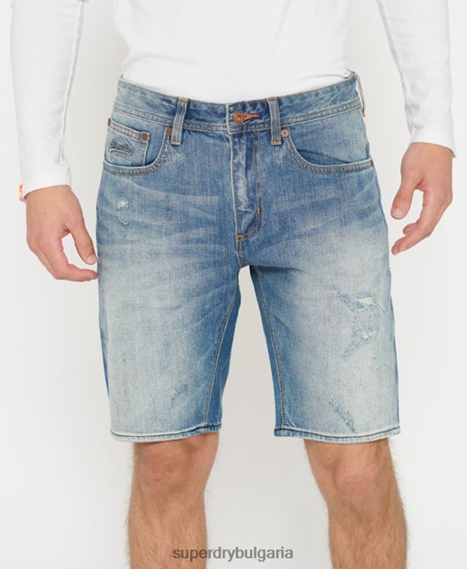 Superdry облекло N00H384 дънки мъже офицерски тесни шорти