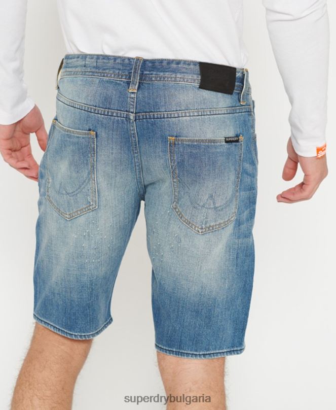 Superdry облекло N00H384 дънки мъже офицерски тесни шорти