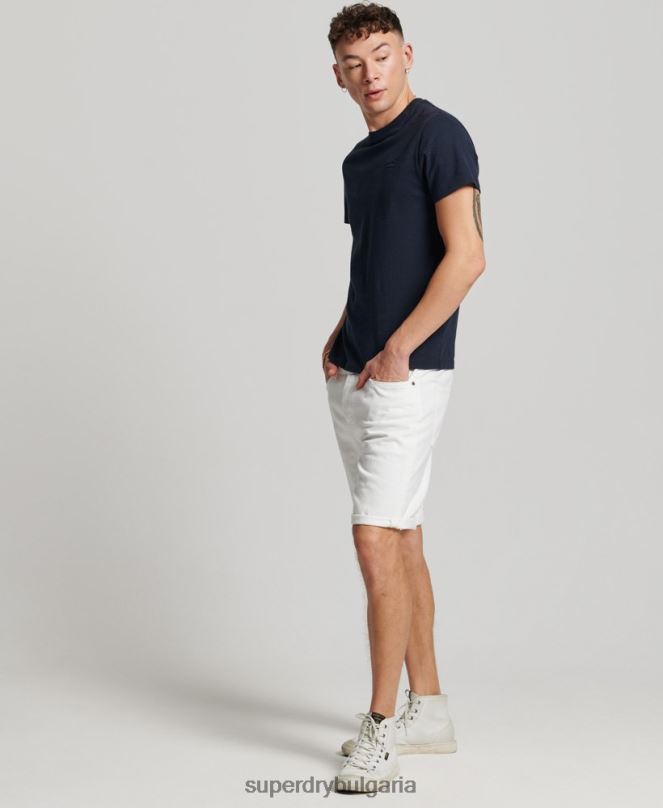 Superdry облекло N00H52 бяло мъже прави шорти