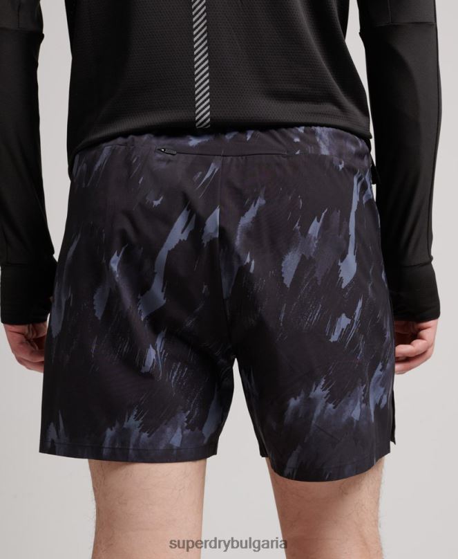 Superdry облекло N00H5358 тъмно сив мъже състезателни шорти