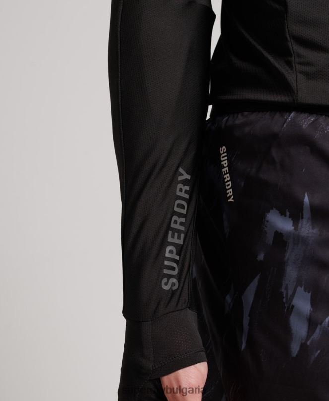 Superdry облекло N00H5358 тъмно сив мъже състезателни шорти