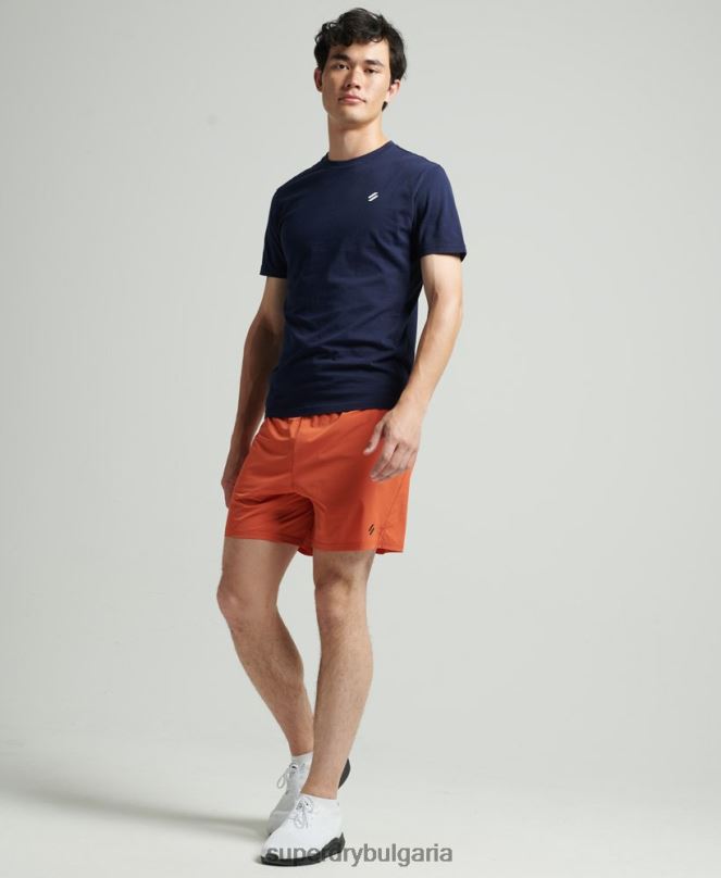 Superdry облекло N00H5359 оранжево мъже бягайте първокласни шорти
